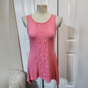 Zenana Outfitters Sharkbite Tunic Length Tank Top